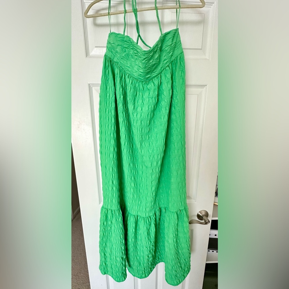 Zara green strap summer dress